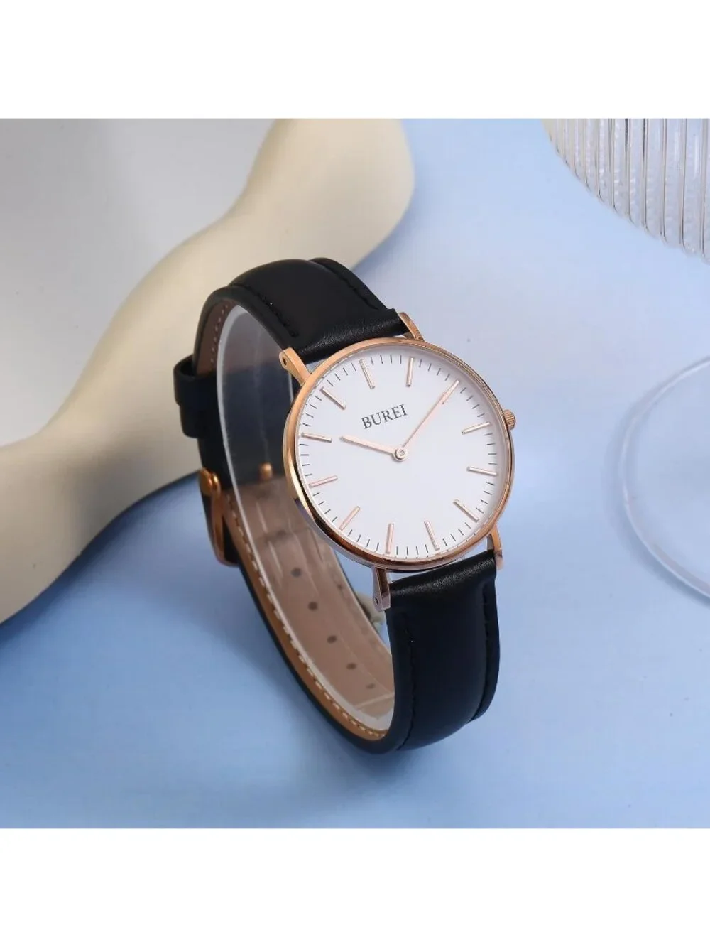 Women's White Black Minimalist Analog Quartz Waterproof Dress Wrist Watches